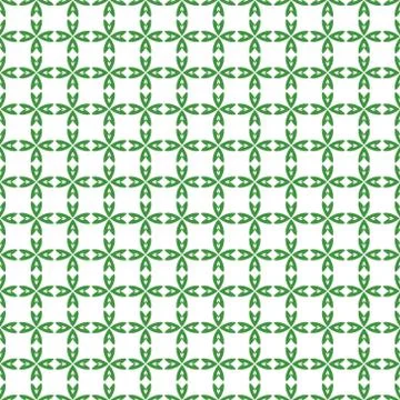 Decorative vector green and white seamless background - abstract pattern Stock Illustration
