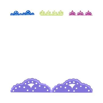Decorative vector lace borders and dividers set 스톡 일러스트