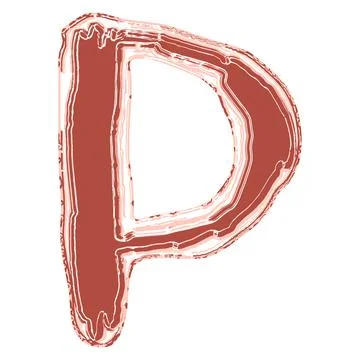 Decorative vector letter.Art font. Stock Illustration