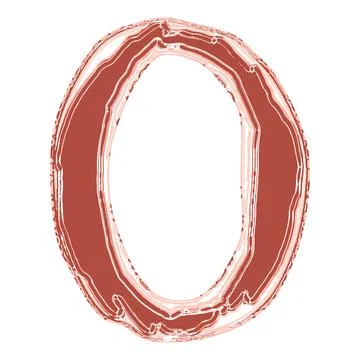 Decorative vector letter.Art font. Stock Illustration
