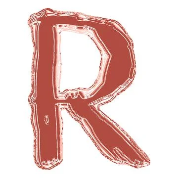 Decorative vector letter.Art font. Stock Illustration