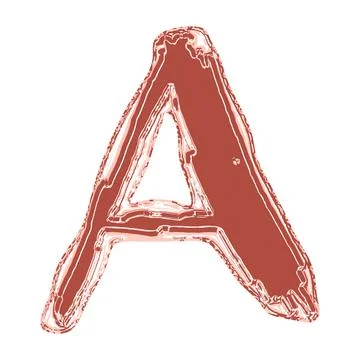 Decorative vector letter.Art font. Stock Illustration