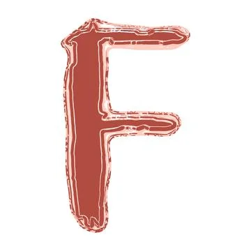 Decorative vector letter.Art font. Stock Illustration