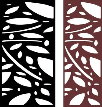 Decorative vector panel for cnc cutting. for interior partition Stock Illustration