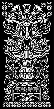 Decorative vector panel for cnc cutting. for interior partition Stock Illustration