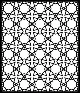 Decorative vector panel for cnc cutting. for interior partition Stock Illustration