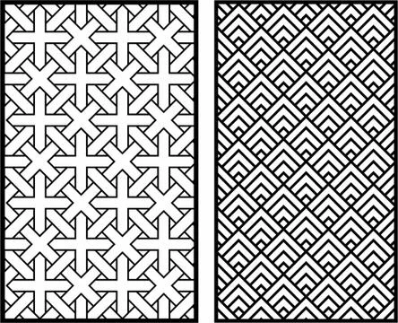 Decorative vector panel for cnc cutting. for interior partition Illustrazione stock