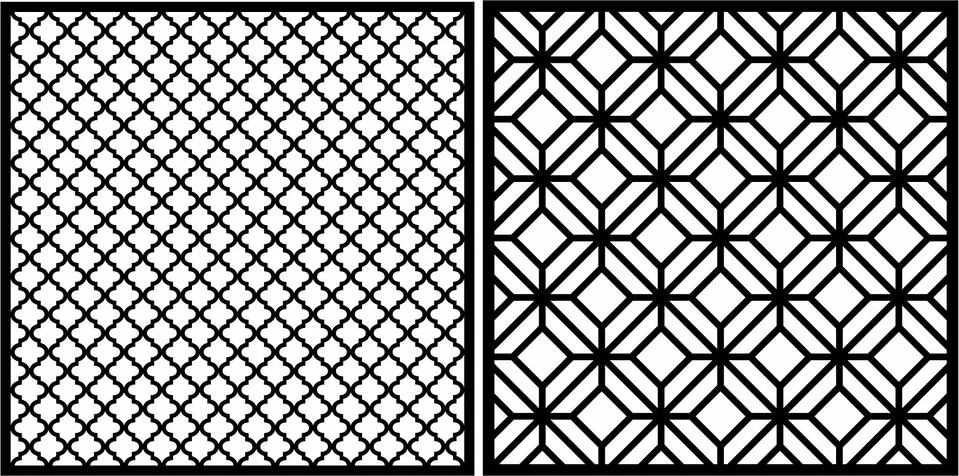Decorative vector panel for cnc cutting. for interior partition Stock Illustration