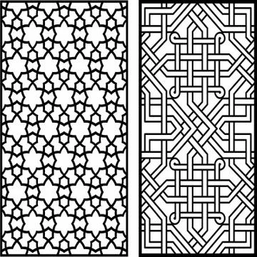 Decorative vector panel for cnc cutting. for interior partition Stock Illustration