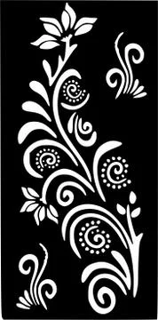 Decorative vector panel for cnc cutting. for interior partition Stock Illustration