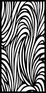 Decorative vector panel for cnc cutting. for interior partition Stock Illustration