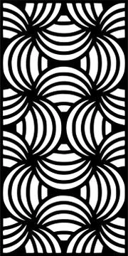 Decorative vector panel for cnc cutting. for interior partition Stock Illustration