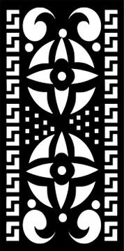 Decorative vector panel for cnc cutting. for interior partition Stock Illustration