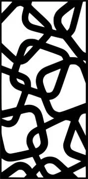 Decorative vector panel for cnc cutting. for interior partition Stock Illustration