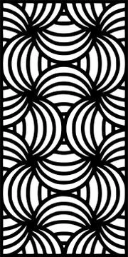 Decorative vector panel for cnc cutting. for interior partition Stock Illustration