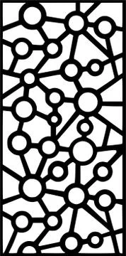 Decorative vector panel for cnc cutting. for interior partition Stock Illustration