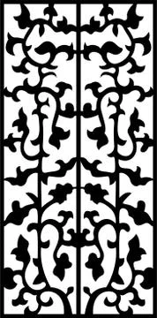 Decorative vector panel for cnc cutting. for interior partition Stock Illustration