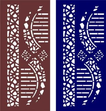Decorative vector panel for cnc cutting. for interior partition Stock Illustration