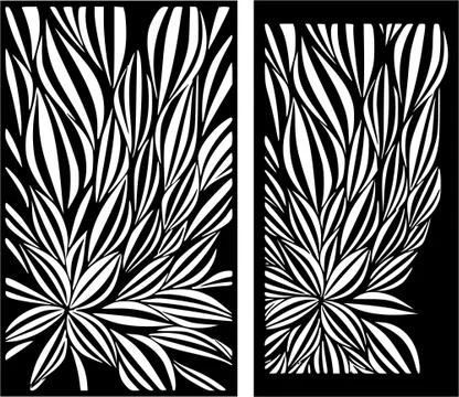 Decorative vector panel for cnc cutting. for interior partition Stock Illustration