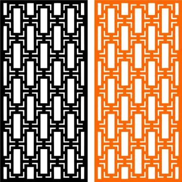 Decorative vector panels for laser cutting. interior partition Stock Illustration