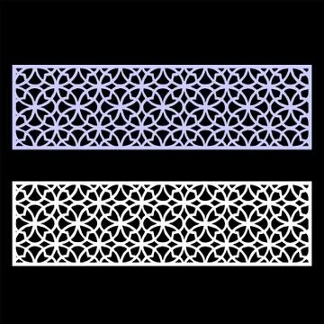 Decorative vector panels for laser cutting. Template for interior partition Stock Illustration