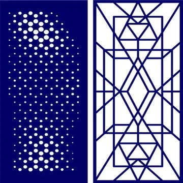 Decorative vector panels for laser cutting. Template for interior partition Illustrazione stock