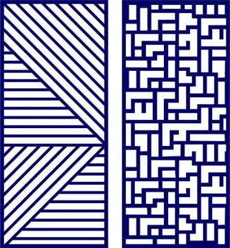 Decorative vector panels for laser cutting. interior partition-21 Illustrazione stock