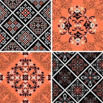 Decorative vector patterns Illustrazione stock