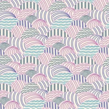 Decorative vector seamless pattern. abstract waves or dunes. Geometric orname イラスト素材