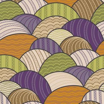 Decorative vector seamless pattern. abstract waves or dunes. Geometric orname 스톡 일러스트