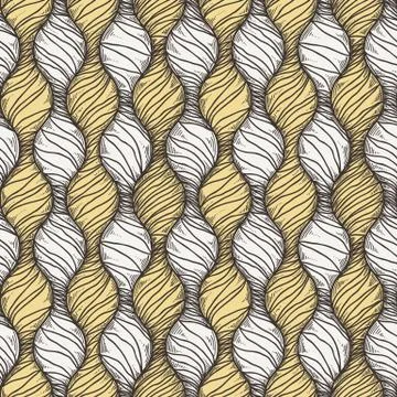 Decorative vector seamless wave pattern. Endless illustration with abstract d Illustrazione stock