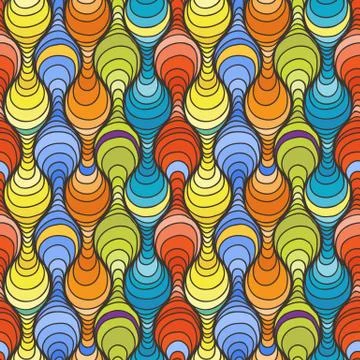 Decorative vector seamless wave pattern. Endless illustration with abstract d イラスト素材