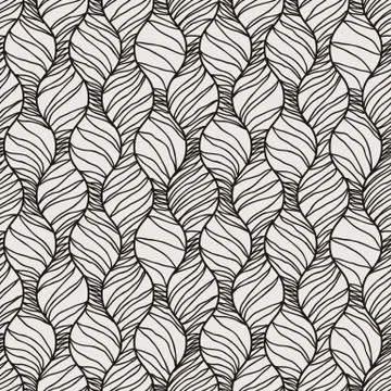 Decorative vector seamless wave pattern. Endless illustration with abstract d イラスト素材