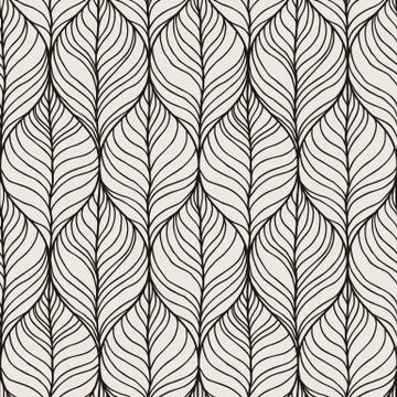 Decorative vector seamless wave pattern. Endless illustration with abstract d Illustrazione stock