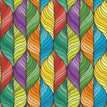 Decorative vector seamless wave pattern. Endless illustration with abstract d Illustrazione stock