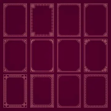 Decorative vector vintage frames and borders set Stock Illustration