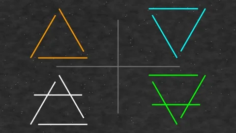 Decorative video with symbols of the four elements, HD Stock Footage 159297940