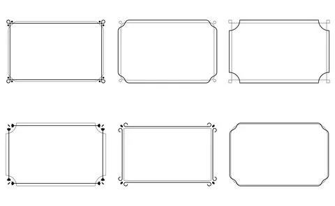 Decorative vintage calligraphic frames border Stock Illustration