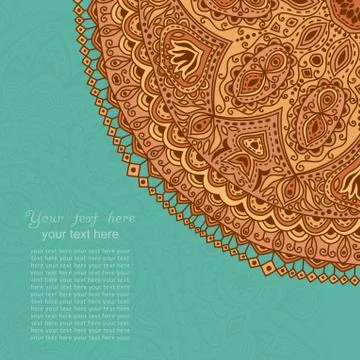 Decorative vintage design element, illustration with lacy frame decoration, o Stock Illustration
