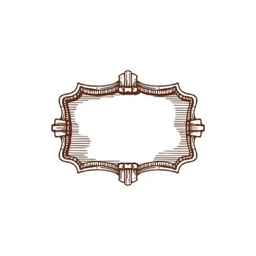 Decorative vintage frame border, decor patterns Stock Illustration