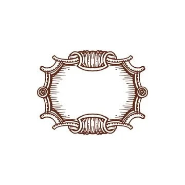 Decorative vintage frame border, decor patterns Stock Illustration