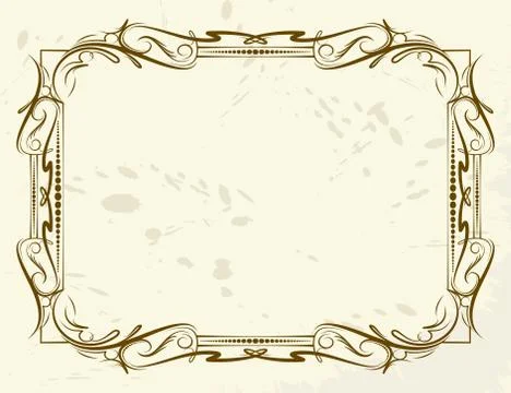 Decorative vintage frame. Stock Illustration