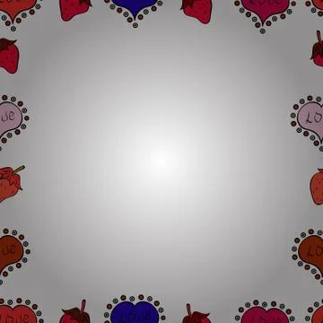 Decorative vintage frames and borders. Border design is pattern in doodles art s Stock Illustration