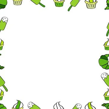 Decorative vintage frames and borders. Seamless pattern. Doodles pattern style. Illustrazione stock