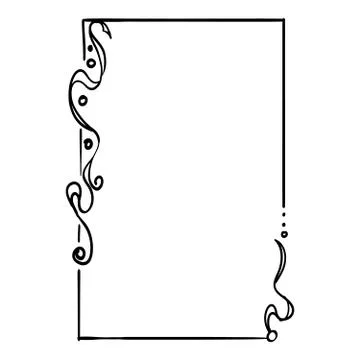 Decorative vintage hand drawn frames - vector illustration Illustrazione stock