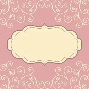Decorative vintage pattern text background Illustrazione stock