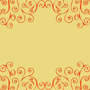 Decorative vintage pattern text background Illustrazione stock