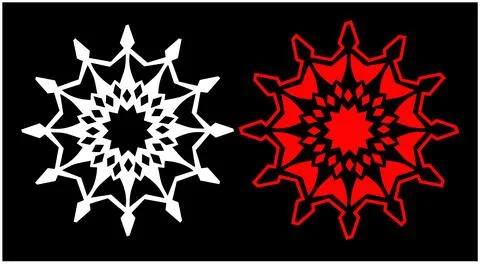 Decorative wall panels set Jali design CNC pattern, Stock Illustration