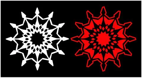 Decorative wall panels set Jali design CNC pattern, Stock Illustration