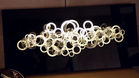 Decorative wall picture - light panel Stock Footage 247900904